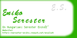 eniko serester business card